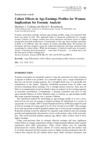 Cohort Effects in Age-Earnings Profiles for Women: Implications for Forensic Analysis