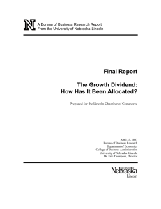 Final Report The Growth Dividend: How Has It Been Allocated?