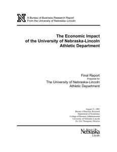 The Economic Impact of the University of Nebraska-Lincoln Athletic Department