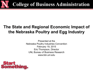 College of Business Administration The State and Regional Economic Impact of