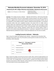 Nebraska Monthly Economic Indicators: December 19, 2014