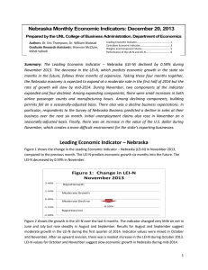 Nebraska Monthly Economic Indicators: December 20, 2013