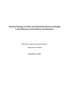 National Strategy for Policy and Abatement Measures Relating