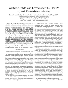 Verifying Safety and Liveness for the FlexTM Hybrid Transactional Memory Parosh Abdulla