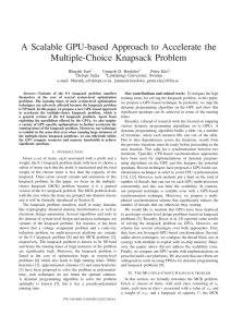 A Scalable GPU-based Approach to Accelerate the Multiple-Choice Knapsack Problem
