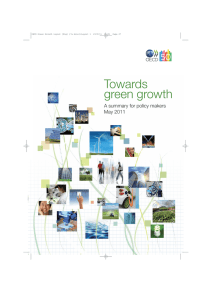 Towards green growth A summary for policy makers May 2011