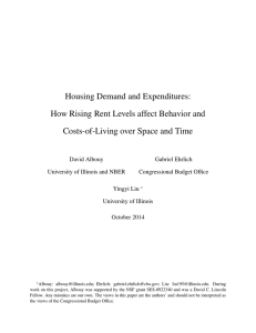 Housing Demand and Expenditures: How Rising Rent Levels affect Behavior and