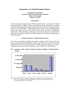 Economics of a Small Premium Winery