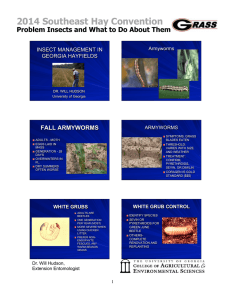 2014 Southeast Hay Convention FALL ARMYWORMS INSECT MANAGEMENT IN