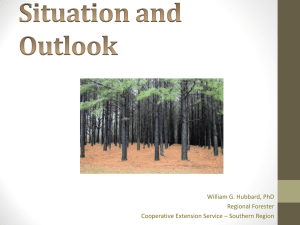 William G. Hubbard, PhD Regional Forester Cooperative Extension Service – Southern Region