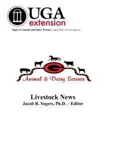 Livestock News Jacob R. Segers, Ph.D. – Editor