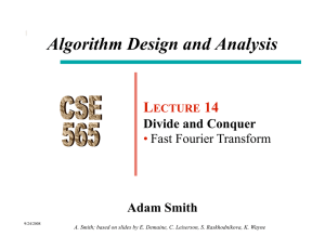 Algorithm Design and Analysis L 14