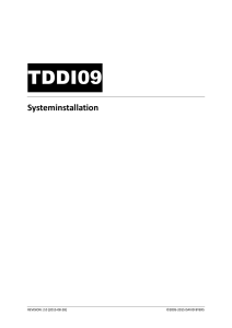 TDDI09 Systeminstallation  REVISION: 2.0 [2015-08-28]