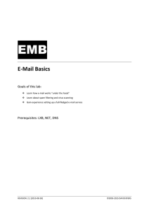 EMB E-Mail Basics Goals of this lab: