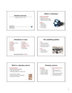 What is a directory? Directory Services