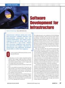 Software Development for Infrastructure COVER FE ATURE