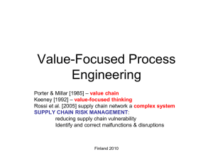 Value-Focused Process Engineering