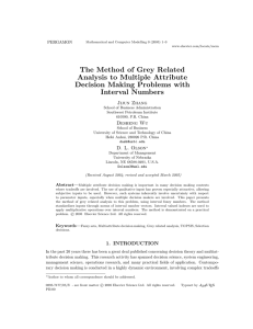 The Method of Grey Related Analysis to Multiple Attribute Interval Numbers