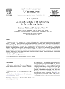 A simulation study of IT outsourcing in the credit card business