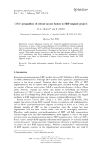 CIOs’ perspectives of critical success factors in ERP upgrade projects ,