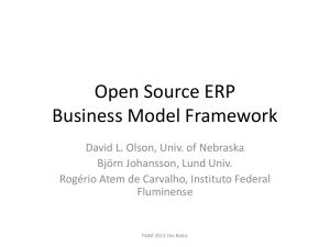 Open Source ERP Business Model Framework