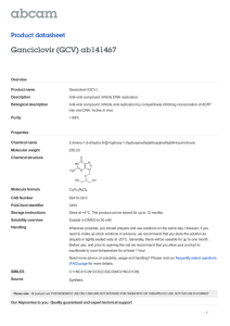 Ganciclovir (GCV) ab141467 Product datasheet Overview Product name