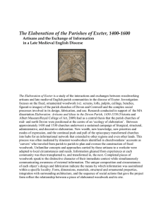 The Elaboration of the Parishes of Exeter, 1400-1600