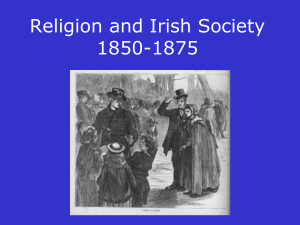 Religion and Irish Society 1850-1875