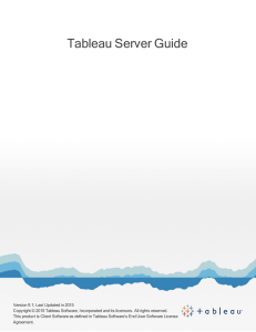 Tableau Server Guide