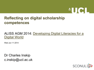 Reflecting on digital scholarship competences :