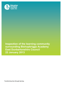 Inspection of the learning community surrounding Bishopbriggs Academy East Dunbartonshire Council
