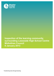 Inspection of the learning community surrounding Lasswade High School Centre Midlothian Council
