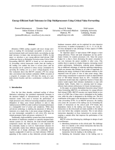 Energy-Efficient Fault Tolerance in Chip Multiprocessors  Using Critical Value...