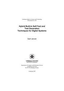 Hybrid Built-In Self-Test and Test Generation Techniques for Digital Systems