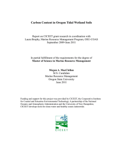 Carbon Content in Oregon Tidal Wetland Soils