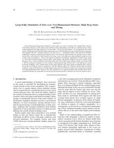 Large-Eddy Simulation of Flow over Two-Dimensional Obstacles: High Drag States 94 E