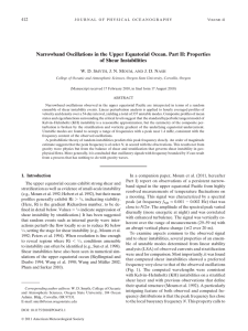 Narrowband Oscillations in the Upper Equatorial Ocean. Part II: Properties