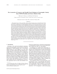 The Accuracies of Crossover and Parallel-Track Estimates of Geostrophic Velocity