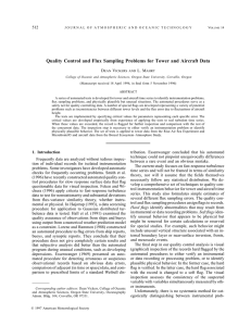 Quality Control and Flux Sampling Problems for Tower and Aircraft... 512 D V