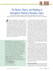 P The Nature, Theory, and Modeling of Atmospheric Planetary Boundary Layers a