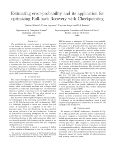 Estimating error-probability and its application for optimizing Roll-back Recovery with Checkpointing