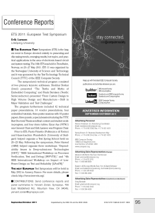 Conference Reports ETS 2011: European Test Symposium