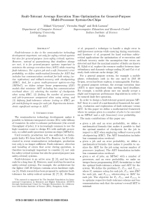 Fault-Tolerant Average Execution Time Optimization for General-Purpose Multi-Processor System-On-Chips