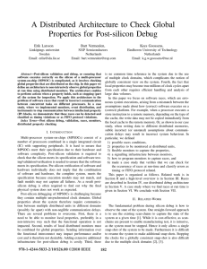 A Distributed Architecture to Check Global Properties for Post-silicon Debug Erik Larsson