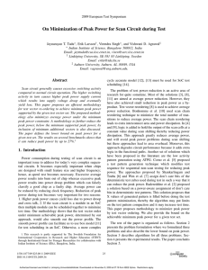 On Minimization of Peak Power for Scan Circuit during Test