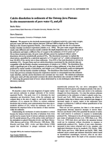 Calcite dissolution in sediments of the Ontong-Java Plateau: