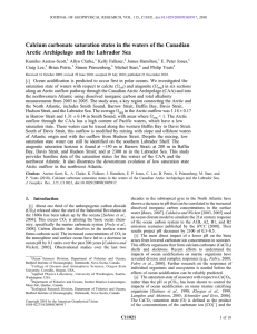 Calcium carbonate saturation states in the waters of the Canadian