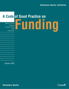 Funding A Code of Good Practice on Voluntary Sector