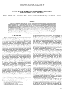 21. GEOCHEMICAL EVIDENCE FOR GAS HYDRATE IN SEDIMENT