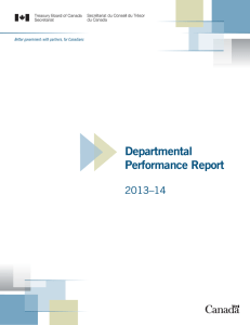 Departmental Performance Report 2013–14